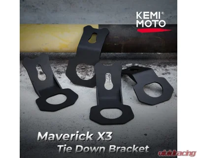 Kemimoto 4PCS Tie Down Brackets Hooks Can Am Maverick X3 - B0111-10201BK