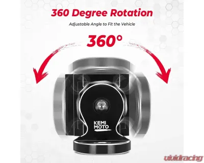 Kemimoto UTV Pro- Flag Mount Whip Light Adjustable Whip Mounting Bracket - B0111-10601BK