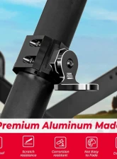 Kemimoto UTV Pro- Flag Mount Whip Light Adjustable Whip Mounting Bracket                                     - B0111-10601BK - Image 3