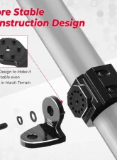 Kemimoto UTV Pro- Flag Mount Whip Light Adjustable Whip Mounting Bracket                                     - B0111-10601BK - Image 4