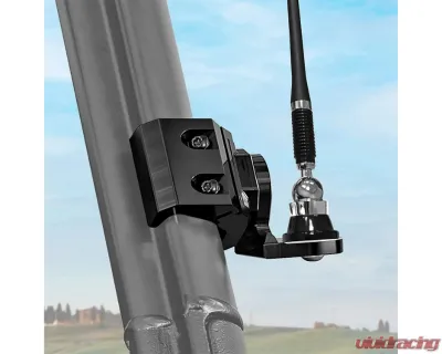 Kemimoto UTV Pro- Flag Mount Whip Light Adjustable Whip Mounting Bracket - B0111-10601BK