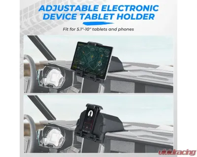 Kemimoto Electric Device Tablet Holder Polaris General 1000 2016-2023 - B0111-11601BK