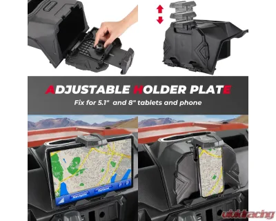Kemimoto Tablet Holder Electric Device GPS Mount Polaris Ranger 2018-2023 - B0111-11701BK