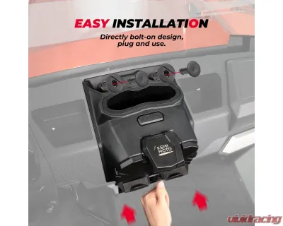 Kemimoto Tablet Holder Electric Device GPS Mount Polaris Ranger 2018-2023 - B0111-11701BK