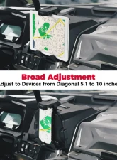 Kemimoto Electric Device Tablet Holder Can am Defender Max HD10 | HD8 | HD5                                     - B0111-13001BK - Image 2