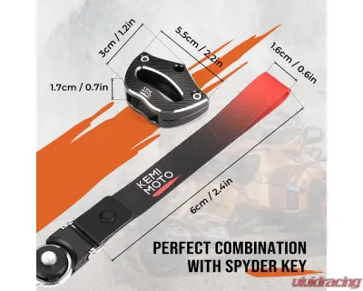 Kemimoto Key Holder w/ Lanyard Can-Am Spyder - B0111-13501BK