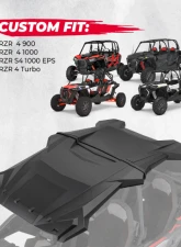 Kemimoto Plastic Hard Roof Roof Top 4 Seater Polaris RZR XP 4 1000 / XP 4 Turbo / 4 900 / S 4 1000 2014-2023                                     - B0112-02701BK - Image 2