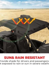 Kemimoto Sport Roof Top Polaris RZR XP 1000 / 900                                     - B0112-02801BK - Image 5