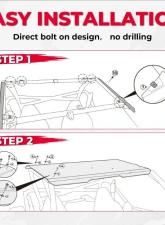 Kemimoto Aluminum Roof Top CFMOTO Zce 950 SPORT / HO SPORT / HO EX 1000 SPORT                                     - B0112-04101BK - Image 6