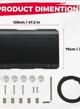 Kemimoto Aluminum Roof Top CFMOTO Zce 950 SPORT / HO SPORT / HO EX 1000 SPORT                                     - B0112-04101BK - Image 7