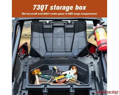 Kemimoto Cargo Box / 73 QT Rear Storage Bed Box Polaris RZR PRO XP/4 2020-2023 - B0113-05401BK