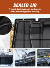 Kemimoto Cargo Box / 73 QT Rear Storage Bed Box Polaris RZR PRO XP/4 2020-2023                                     - B0113-05401BK - Image 3