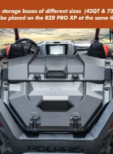 Kemimoto Cargo Box / 73 QT Rear Storage Bed Box Polaris RZR PRO XP/4 2020-2023                                     - B0113-05401BK - Image 5