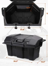 Kemimoto Cargo Box / 73 QT Rear Storage Bed Box Polaris RZR PRO XP/4 2020-2023                                     - B0113-05401BK - Image 6