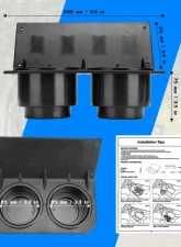 Kemimoto UTV Cup Holder Honda Pioneer 1000 / 1000-5 2016-2021                                     - B0113-09501BK - Image 6