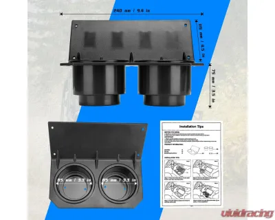 Kemimoto UTV Cup Holder Honda Pioneer 1000 / 1000-5 2016-2021 - B0113-09501BK