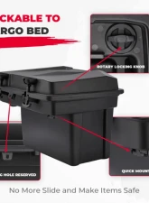 Kemimoto Removable Cargo Storage Box Can Am Defender 2016- 2022                                     - B0113-09701BK - Image 3