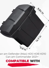 Kemimoto Removable Cargo Storage Box Can Am Defender 2016- 2022                                     - B0113-09701BK - Image 7