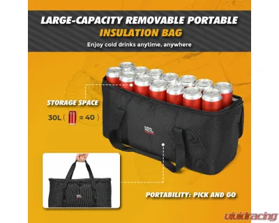 Kemimoto UTV Storage Cargo Bag w/ Soft Insulated Bag Poalris RZR 1000 XP Turbo | RZR PRO XP 2018-2023 - B0113-10201BK