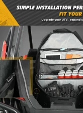 Kemimoto UTV Storage Cargo Bag w/ Soft Insulated Bag Poalris RZR 1000 XP Turbo | RZR PRO XP 2018-2023                                     - B0113-10201BK - Image 4