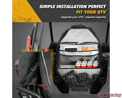 Kemimoto UTV Storage Cargo Bag w/ Soft Insulated Bag Poalris RZR 1000 XP Turbo | RZR PRO XP 2018-2023 - B0113-10201BK