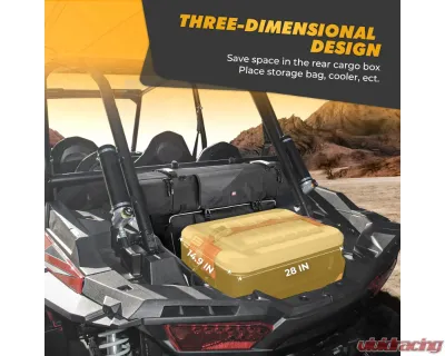 Kemimoto Upgraded 1680D High Rear Cargo Bag w/ Two Pockets | Waterproof Zipper RZR - B0113-10401BK