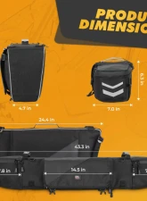 Kemimoto Upgraded 1680D High Rear Cargo Bag w/ Two Pockets | Waterproof Zipper RZR                                     - B0113-10401BK - Image 7