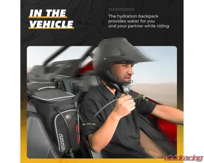 Kemimoto Updated Storage | Cargo Bag w/ Two Hydration Backpacks Polaris RZR PRO XP / 4 2020-2023 - B0113-10501BK