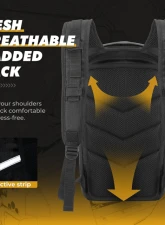 Kemimoto Updated Storage | Cargo Bag w/ Two Hydration Backpacks Polaris RZR PRO XP / 4 2020-2023                                     - B0113-10501BK - Image 7