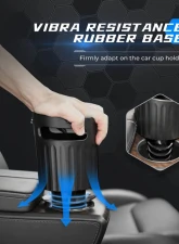 Kemimoto Large Car Cup Holder Adapter 8-40oz Bottles Universal                                     - B0113-10601BK - Image 3