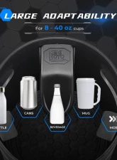 Kemimoto Large Car Cup Holder Adapter 8-40oz Bottles Universal                                     - B0113-10601BK - Image 5