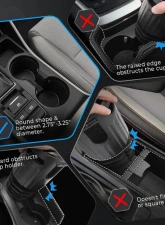 Kemimoto Large Car Cup Holder Adapter 8-40oz Bottles Universal                                     - B0113-10601BK - Image 7