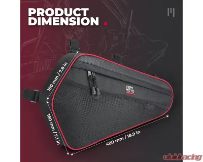 Kemimoto Lower Door Storage Bag Upgraded 1680D Polaris RZR - B0113-11201BK