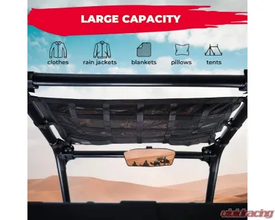 Kemimoto Upgrade Ceiling Cargo Net Pockets RZR - B0113-13401BK