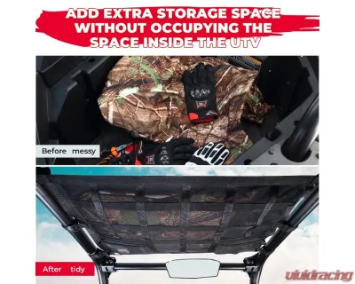 Kemimoto Upgrade Ceiling Cargo Net Pockets RZR - B0113-13401BK