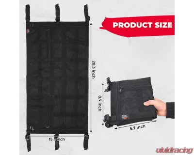 Kemimoto Upgrade Ceiling Cargo Net Pockets RZR - B0113-13401BK