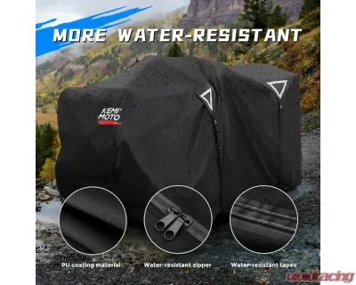 Kemimoto ATV Cover w/ Windproof Straps - B0115-01101BK
