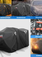 Kemimoto ATV Cover w/ Windproof Straps                                     - B0115-01101BK - Image 5