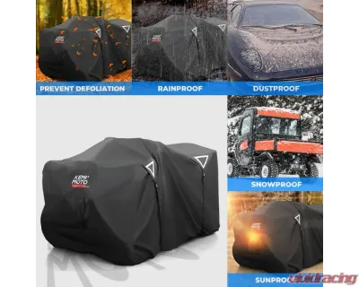 Kemimoto ATV Cover w/ Windproof Straps - B0115-01101BK