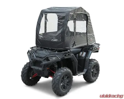 Kemimoto ATV Cab Enclosure Full Vision Heavy Duty Winter Cabin Cover - B0115-01301BK