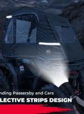 Kemimoto ATV Cab Enclosure Full Vision Heavy Duty Winter Cabin Cover                                     - B0115-01301BK - Image 6