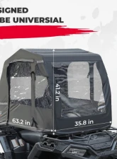 Kemimoto ATV Cab Enclosure Full Vision Heavy Duty Winter Cabin Cover                                     - B0115-01301BK - Image 7