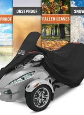 Kemimoto Full Cover w/ Reflective Strips Can-Am Spyder RT                                     - B0115-01401BK - Image 2