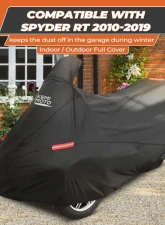 Kemimoto Full Cover w/ Reflective Strips Can-Am Spyder RT                                     - B0115-01401BK - Image 3
