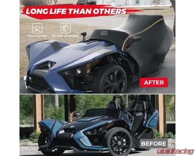Kemimoto Half Cover Cockpit Cover Polaris Slingshot - B0115-01701BK