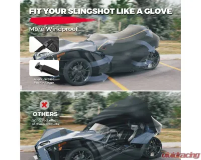 Kemimoto Half Cover Cockpit Cover Polaris Slingshot - B0115-01701BK