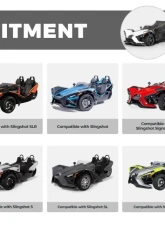 Kemimoto Half Cover Cockpit Cover Polaris Slingshot                                     - B0115-01701BK - Image 6