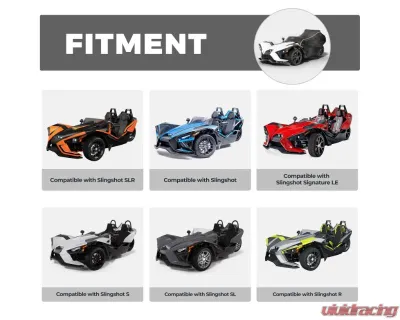 Kemimoto Half Cover Cockpit Cover Polaris Slingshot - B0115-01701BK