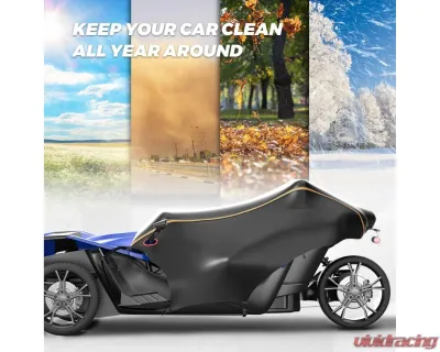 Kemimoto Half Cover Cockpit Cover Polaris Slingshot - B0115-01701BK