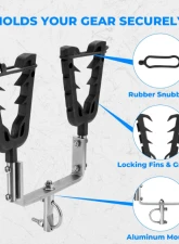 Kemimoto Double Roll Rack Tools Holders                                     - B0116-00301BK - Image 3